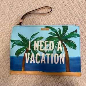 Kate Spade "I Need A Vacation" wristlet